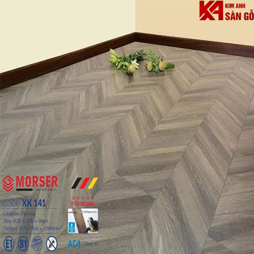 Sàn Gỗ Xương Cá Morser 3D 8mm XK-141